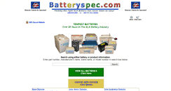 Desktop Screenshot of batteryspec.com