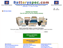 Tablet Screenshot of batteryspec.com